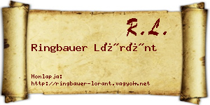 Ringbauer Lóránt névjegykártya