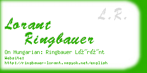 lorant ringbauer business card